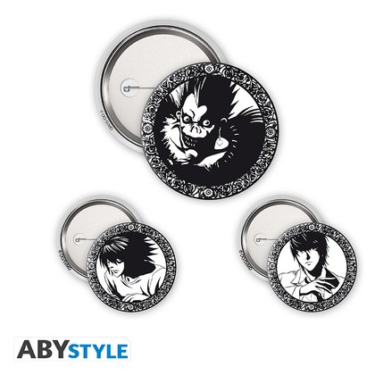 Odznáčky - Death Note - "Light, L & Ryuk"