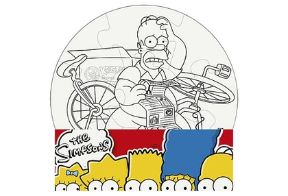Simpsonovi puzzle - Vymaluj si kruh