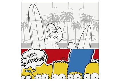 Simpsonovi puzzle - Vymaluj si malý čtverec